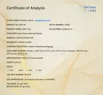 Optima Labs certificate preview for DSIP (Delta Sleep-Inducing Peptide)