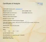 Optima Labs certificate preview for HGH 191AA (Somatropin)