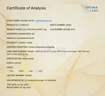 Optima Labs certificate preview for CJC-1295 (No DAC)