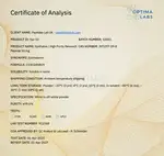 Optima Labs certificate preview for Epithalon (Epitalon)