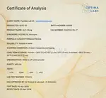 Optima Labs certificate preview for Tirzepatide