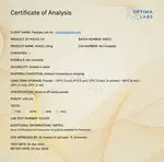 Optima Labs certificate preview for Mazdutide