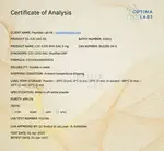 Optima Labs certificate preview for CJC-1295 (With DAC)
