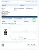 BioViridian certificate preview for CJC-1295 No DAC + Ipamorelin