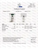 Krause Analytical certificate preview for Retatrutide