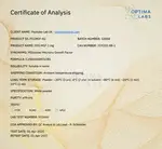 Optima Labs certificate preview for PEG-MGF