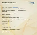 Optima Labs certificate preview for GHRP-6