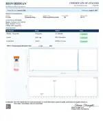 BioViridian certificate preview for Tirzepatide