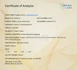 Optima Labs certificate preview for 5-Amino-1MQ