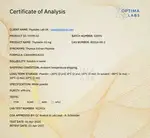 Optima Labs certificate preview for Thymalin